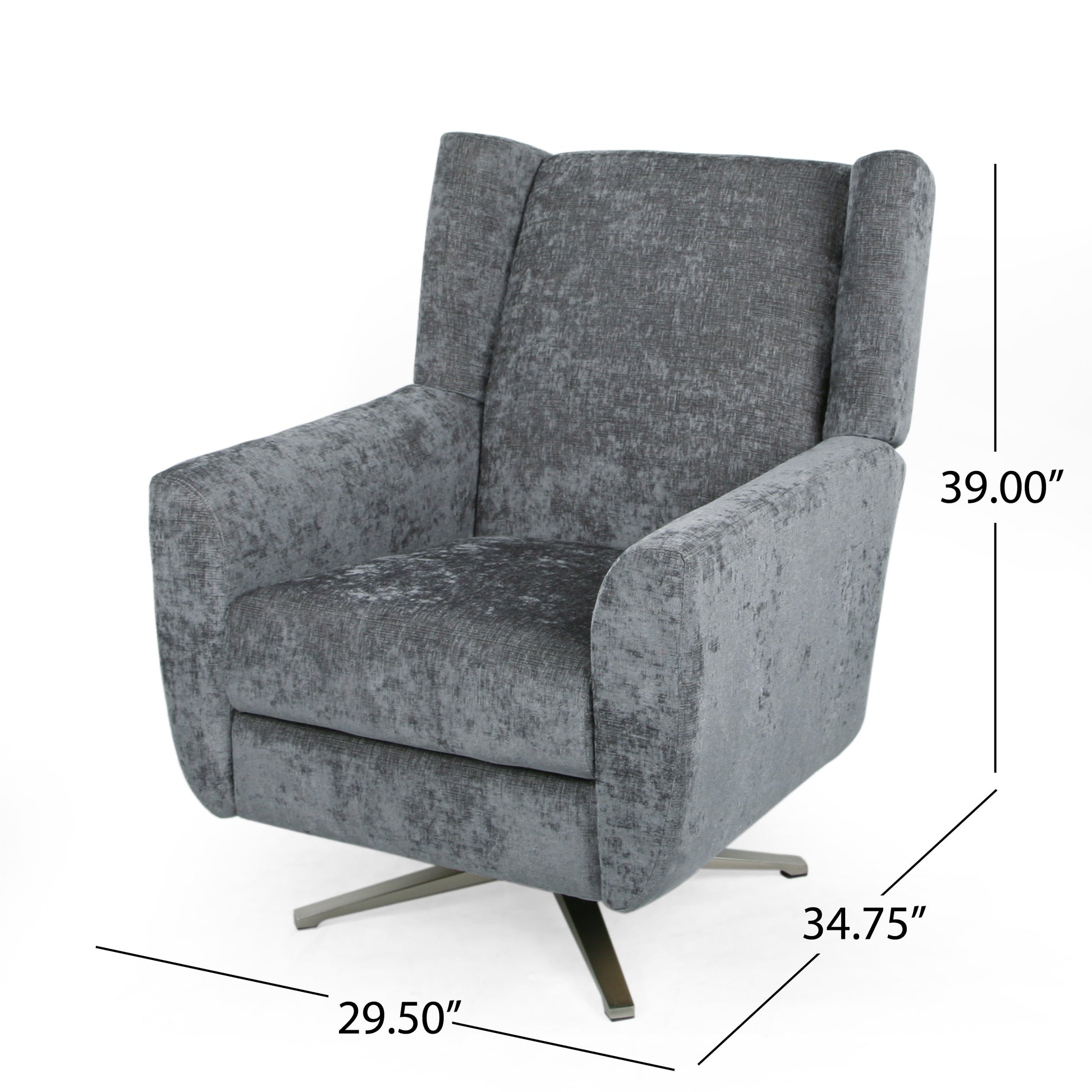 Swivel Chair Grey Fabric