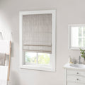 Basketweave Room Darkening Cordless Roman Shade Taupe Polyester