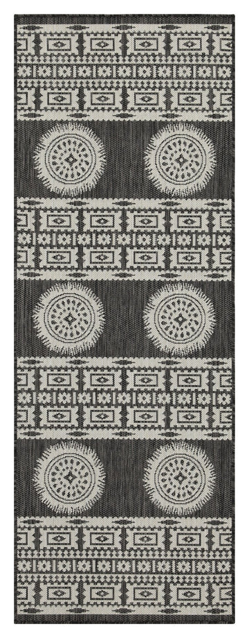 Sunshine Gc Har2023 Anthracite 2 Ft. 7 In. X 7 Ft. 3 In. Indoor Outdoor Area Rug Anthracite Polyester Polypropylene