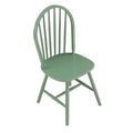 Irvin 18 Inch Modern Dining Chairs, Round Spindle Backs, Set Of 2, Green Green Solid Wood