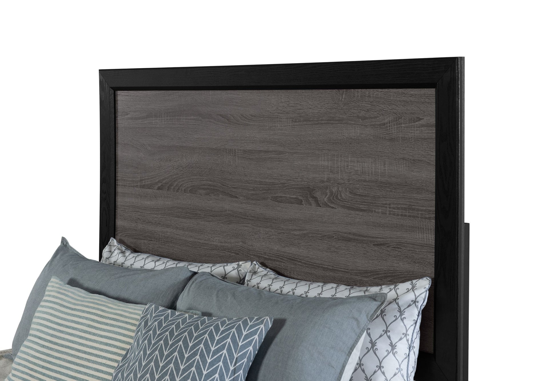 Soluto Grey And Black Twin Bed Black Gray Solid Wood Mdf