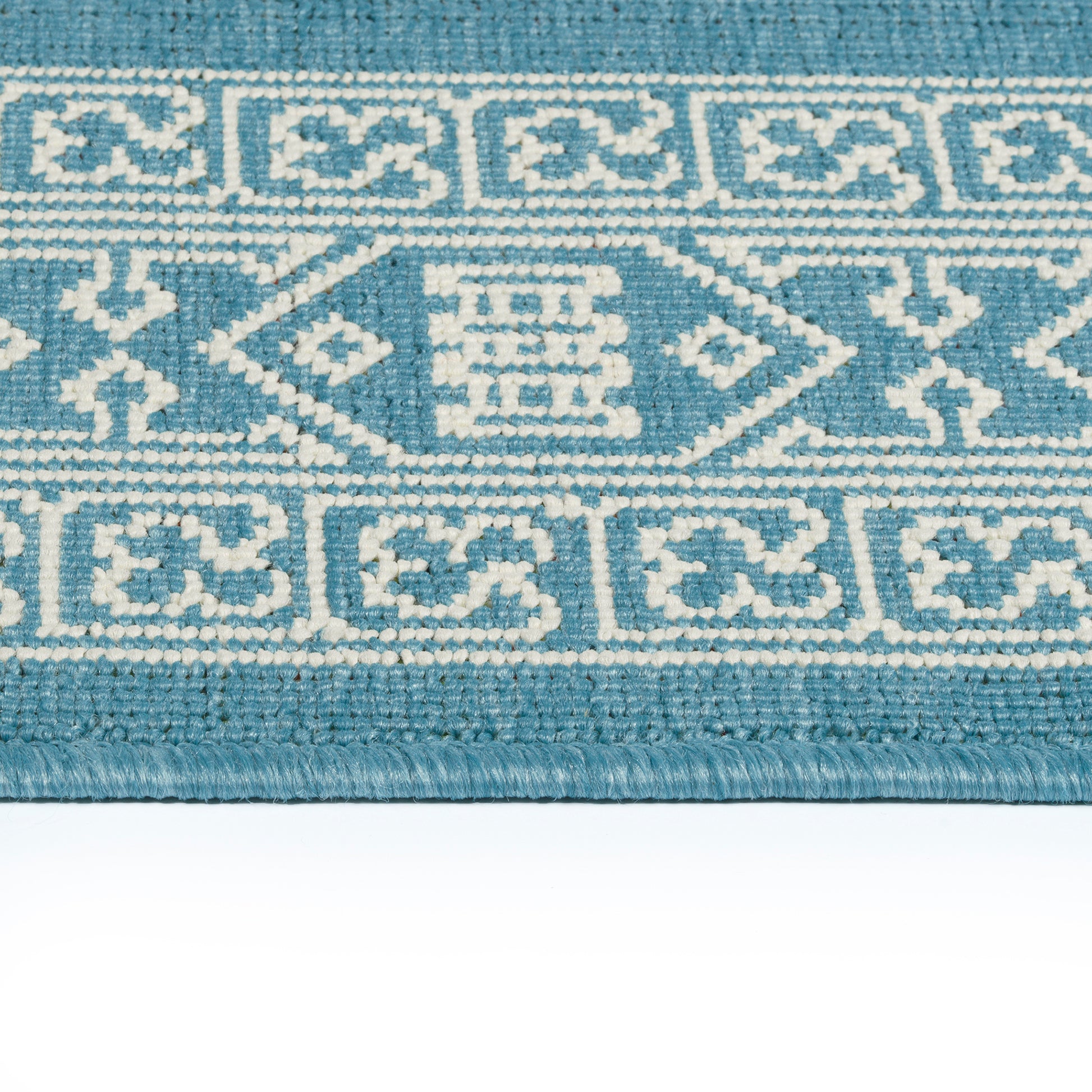 Casual, Traditional, Transitional, Solid Color, Tropical, Coastal, Novelty, Textured Loop Pile 1'9" X 3' Rectangle Throw Rug Light Blue Polypropylene