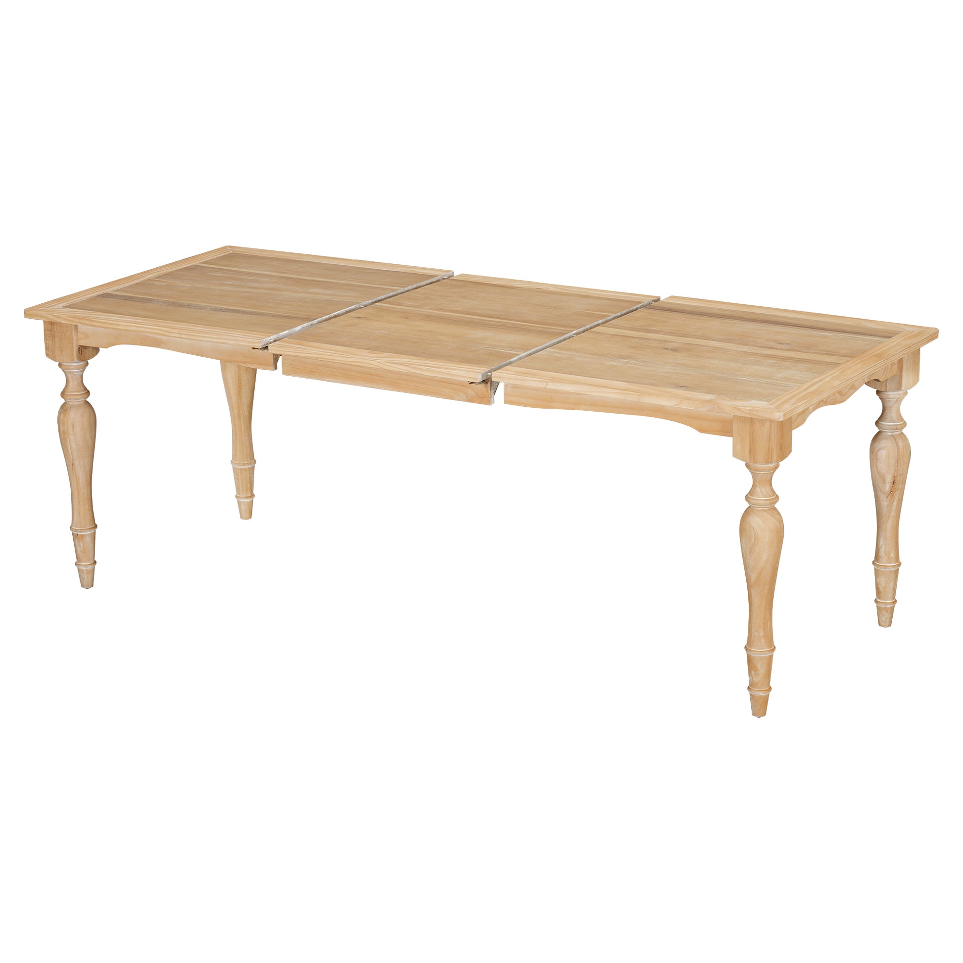 Vintage Traditional 9 Piece 82.7Inch Extendable Dining Table Set With 23.6Inch Removable Leaf And 8 Upholstered Dining Chairs For 8, Natural Wood Dining Room Distressed Finish Rubberwood Rectangular Dining Table With Bench Wood Wood Natural Seats 8