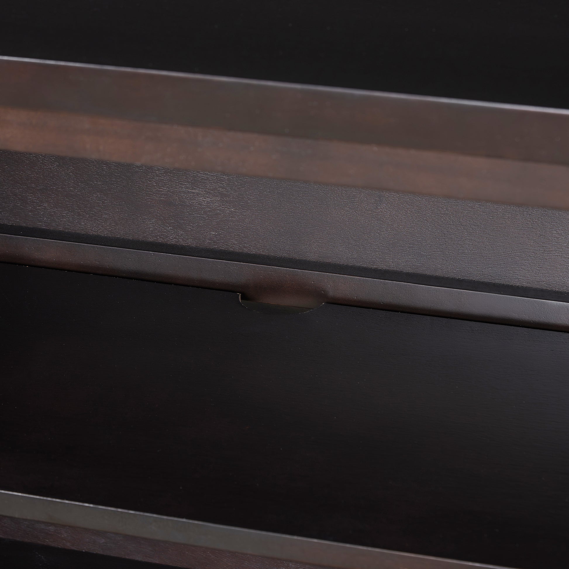 Elegant Retro Console Table Storage Cabinet Sideboard With Mirrored Doors, Spacious Shelves, And Durable Acacia Wood Legs Perfect For Living Room, Dining Room, Or Entryway Espresso Espresso Primary Living Space Solid Wood Mdf