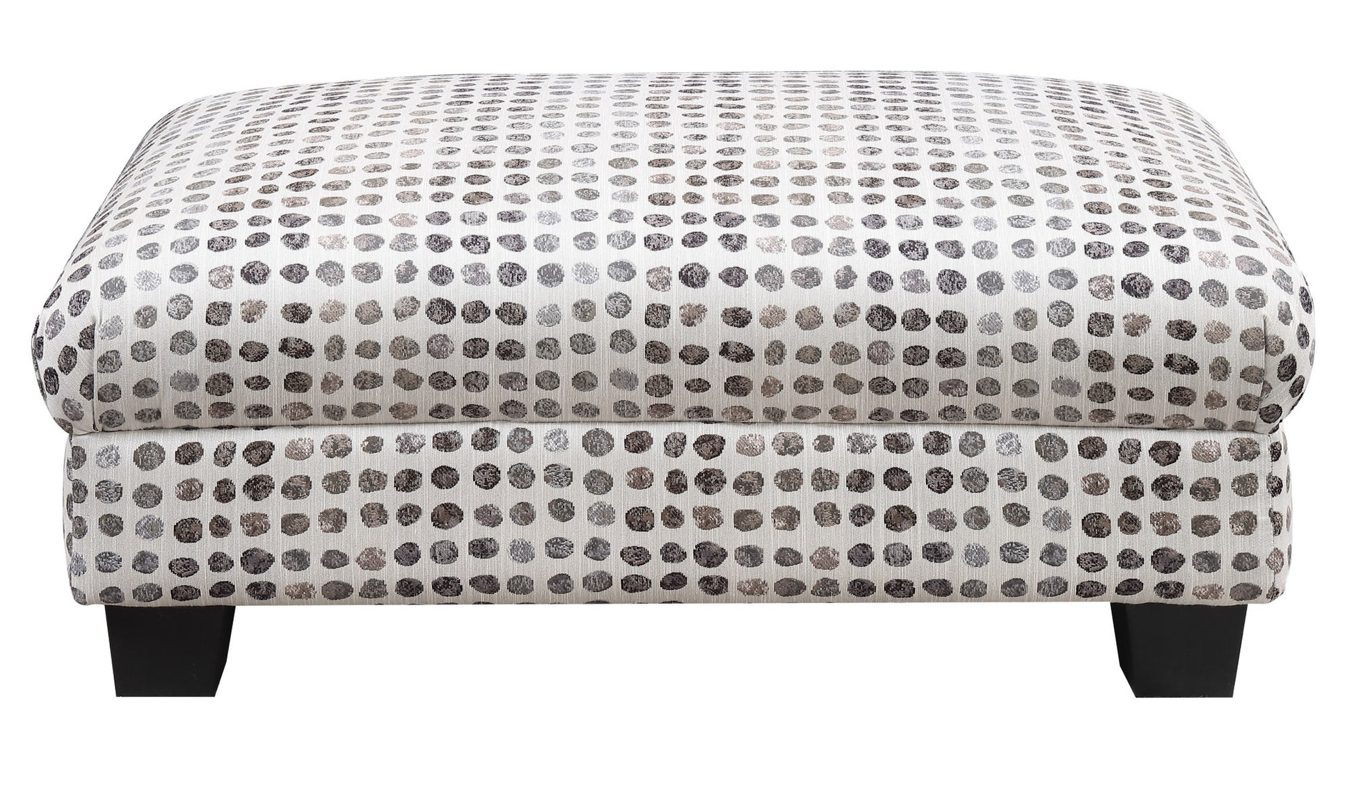 Andie Ink Dot Ottoman White Foam Engineered Wood