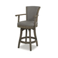 Williams 27In Swivel Counter Height Bar Stool, Heathered Grey Linen Gray Foam Linen