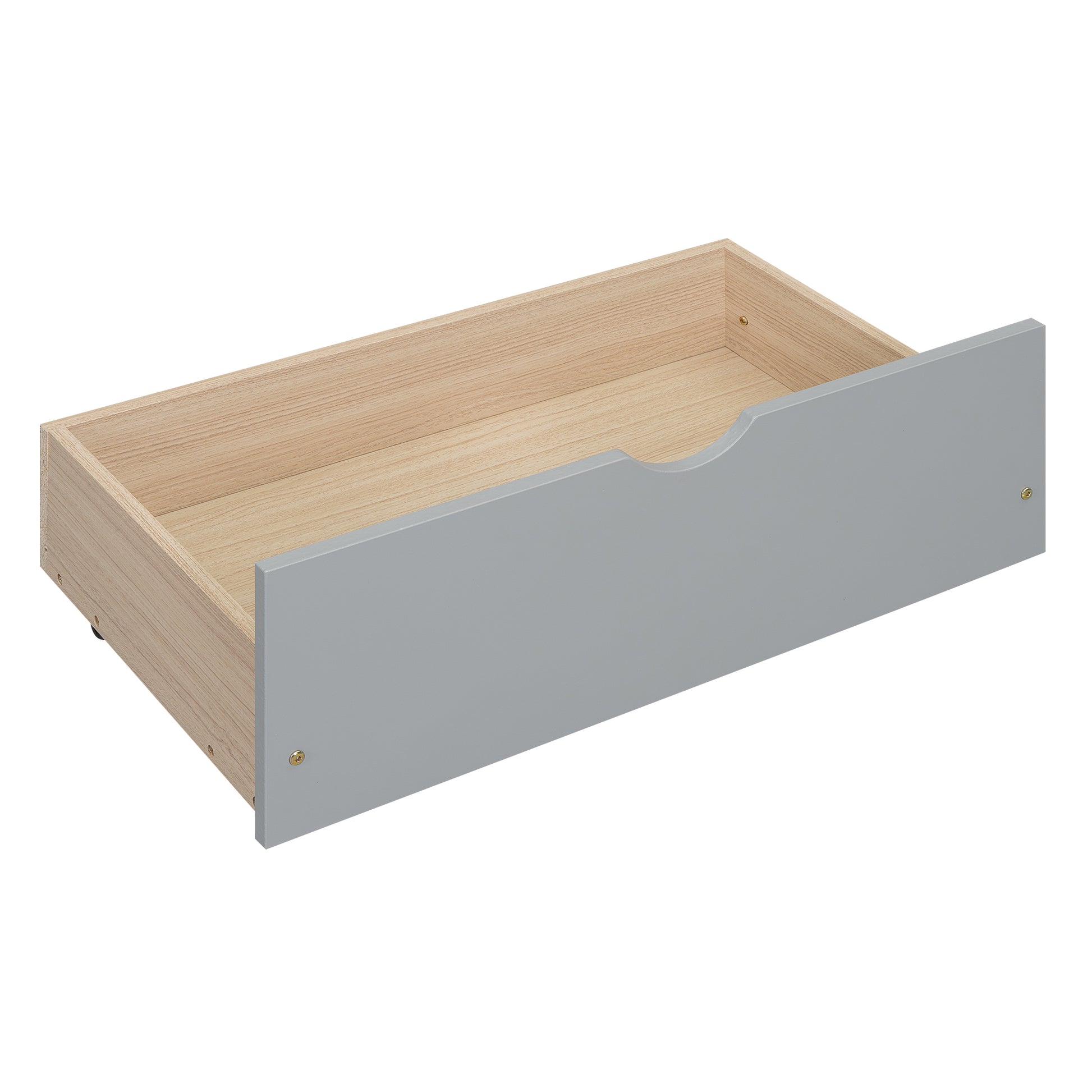 Queen Size Platform Bed With Storage Headboard And 2 Drawers, Gray Box Spring Not Required Queen Gray Wood Bedroom Bed Frame Solid Wood Mdf