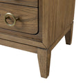 3 Drawer Nightstand With Usb In Latte Finish Light Brown Solid Wood Mdf