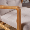 Beige Fabric Mid Century Modern Club Chair Beige Fabric