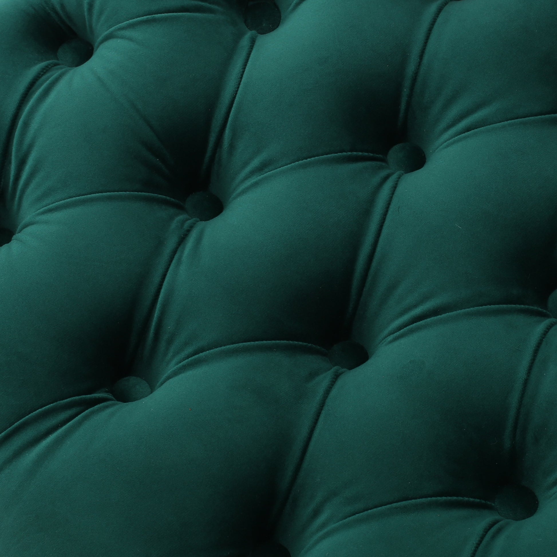 Kd Tufted Chair Wthr Dark Green Velvet