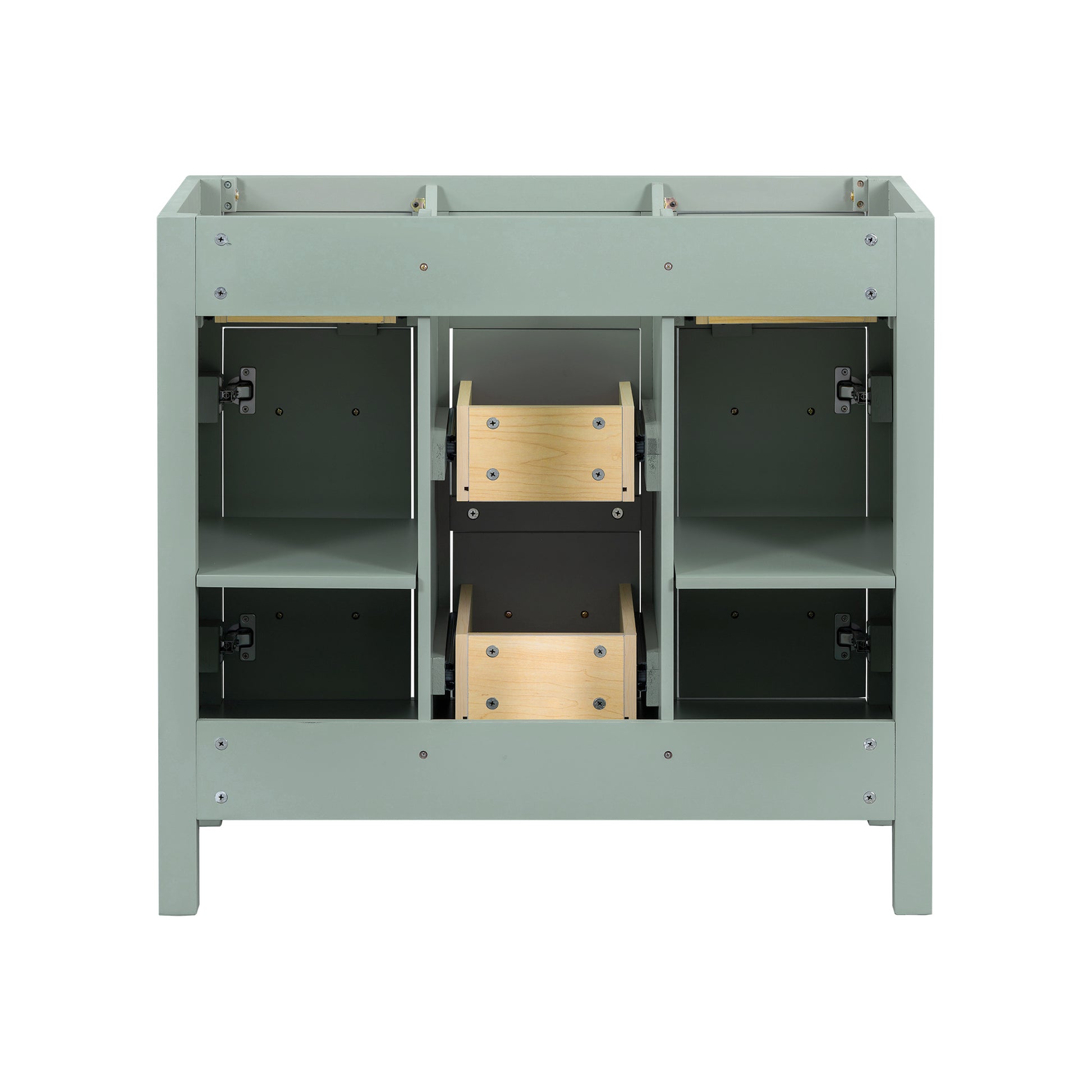 Cabinet Only 36" Light Green Bathroom Vanity Sink Not Included Green Bathroom Solid Wood Mdf