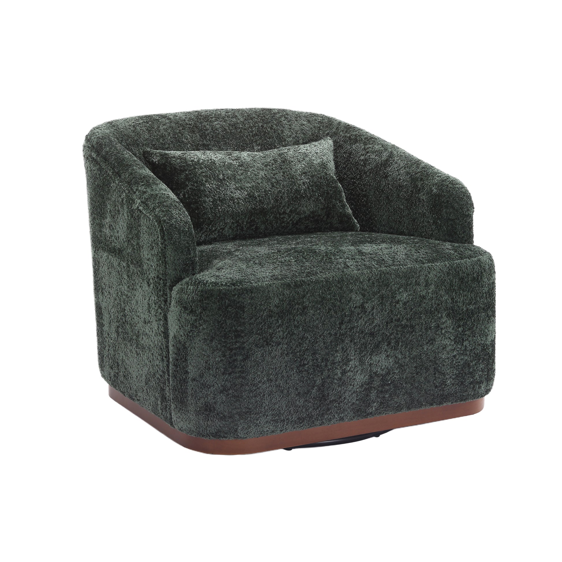 Coolmore Swivel Barrel Chair, Comfy Round Accent Sofa Chair For Living Room, 360 Degree Swivel Barrel Club Chair, Leisure Arm Chair For Nursery, Hotel, Bedroom, Office, Lounge Emerald Boucle Emerald Primary Living Space Foam Boucle