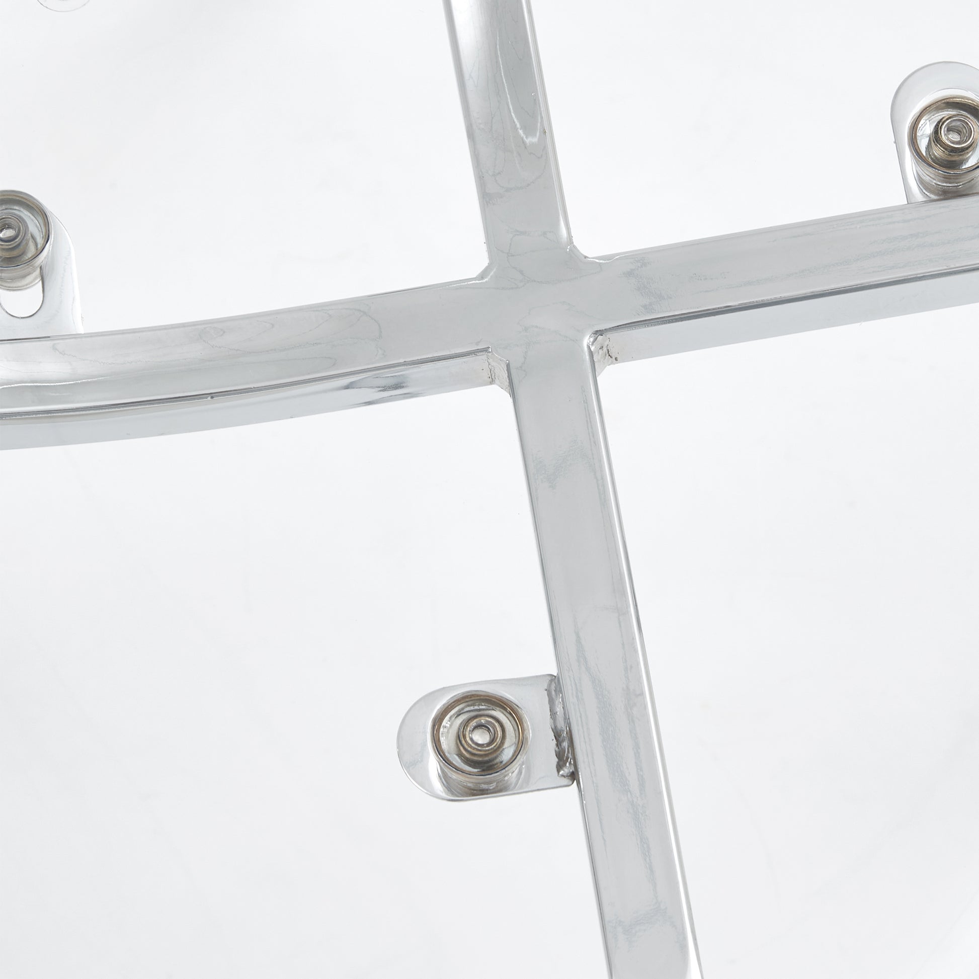 Table And Chair Set.A Modern Minimalist Round Dining Table With Transparent Tempered Glass Top And Silver Metal Legs,Paired With 6 Multiple Transparent High Quality Pet Dining Chairs With Silver Legs. Silver,Transparent Seats 6 Glass Metal