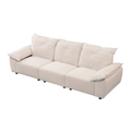 2239 Beige Fabric, Pillowcase Can Be Removed For Cleaning, Backrest Can Also Be Removed, Convenient And Easy To Take Care Of It. Beige Fabric 3 Seat