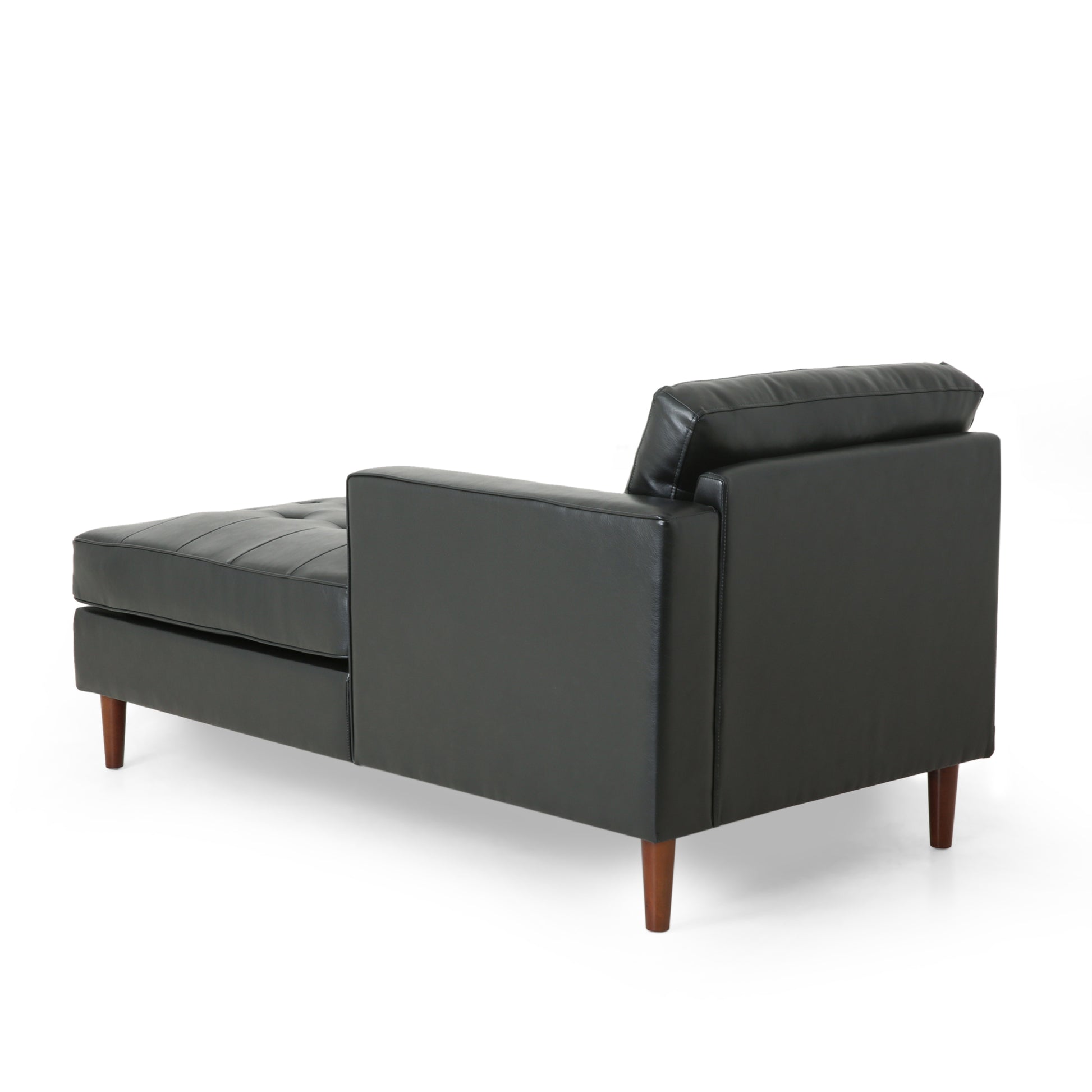 Chaise Lounge Black Pu