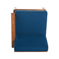 Perla 3 Seater Sofa And Table Set, Blue Blue Acacia Wood