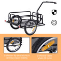 Aosom Bike Cargo Trailer, Bicycle Trailer, Heavy Duty Bike Wagon Cart, Foldable Compact Storage, With Universal Hitch, 16