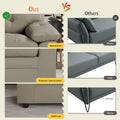 Apartment Beautiful Seat Love, 3 Seat, Grey Faux Leather Grey Pu 3 Seat