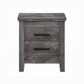 Rustic Grey Oak 2 Drawer Nightstand Rustic 2 Drawers Bedroom Rectangle Industrial Drawers Rust Solid Wood Mdf