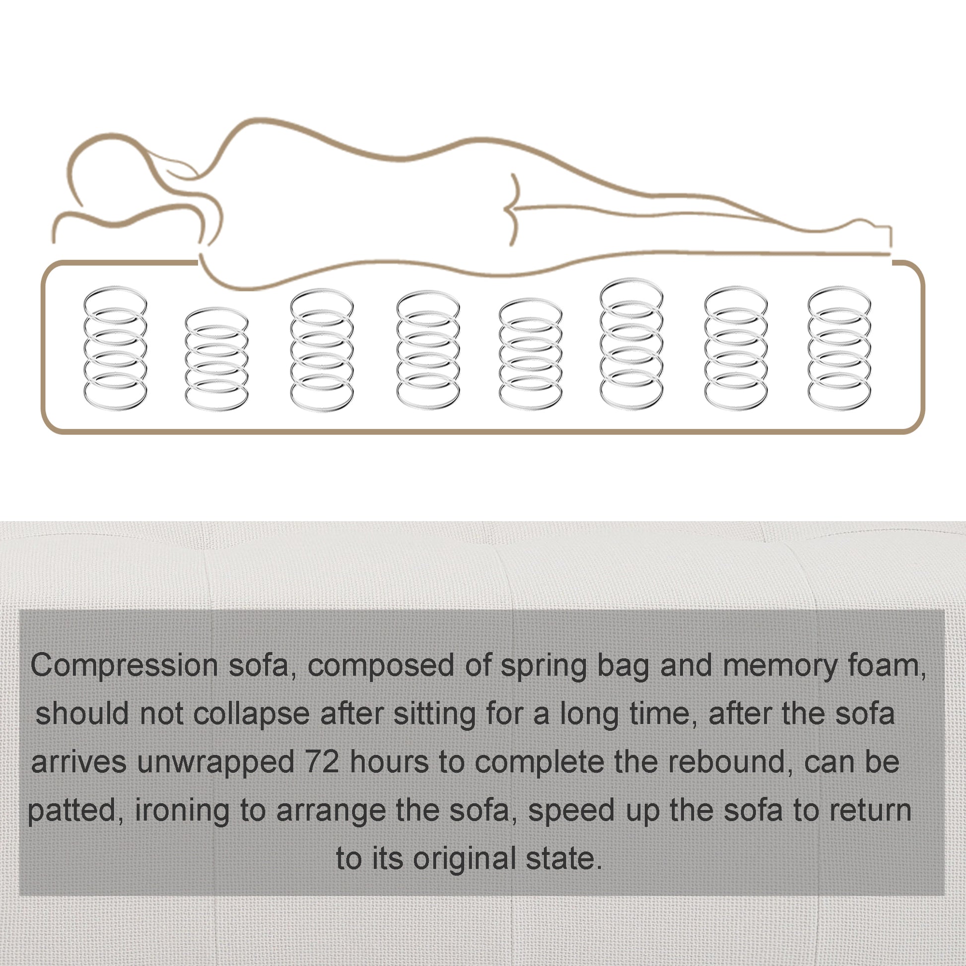 104.32*66.92 Modular Sectional Sofa Sleeper Couch, Sectional Sofa With Chaise And Ottoman, Convertible U Shaped Modular Sofa Set. Compressed Sponge, Dark Grey. Combo A 2B 2D Dark Grey Primary Living Space Soft Minimalist,Modern Foam Spring 5 Seat