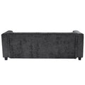 78.7''Upholstered Sofa For Living Room, Bedroom, Salon, Simplified Style Dark Gray Polyester 3 Seat