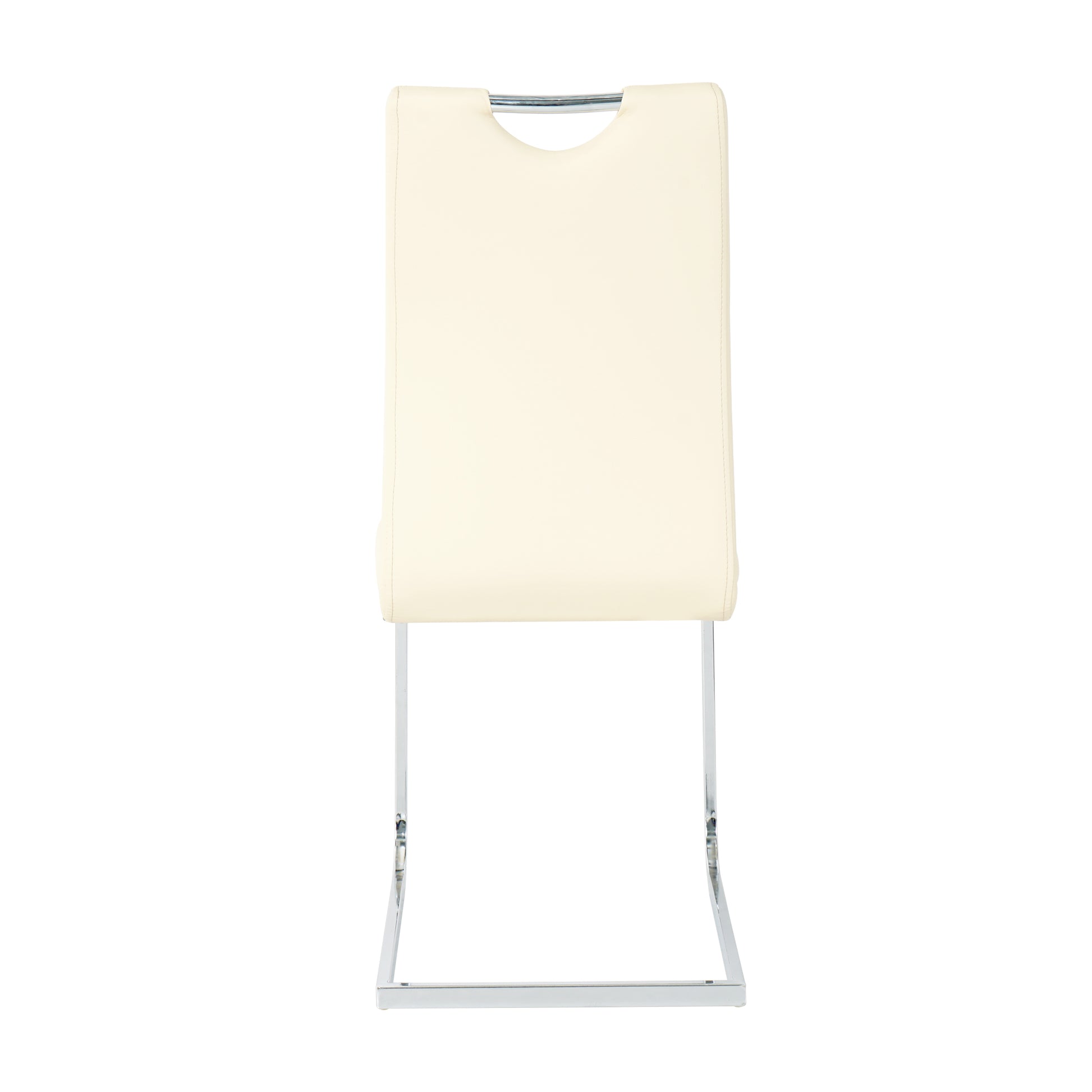 Modern Simple Rectangular Glass Dining Table, Solid Tempered Glass Tabletop, Electroplated Table Legs, Light Yellow Pu Dining Chair Set, Suitable For Restaurant Kitchen Use Set Of 5 Upholstered Chair Glass Light Yellow Seats 4 Metal Rectangular Dining