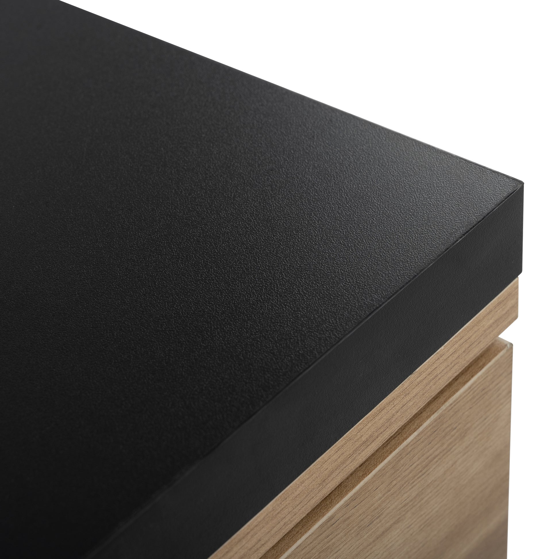 47.2'' 57''W Extendable Coffee Table With 2 Storage Drawers, Dual Tone Wood Center Table With Extendable Sliding Tabletop, Multi Functional Hidden Storage Sofa Table For Living Room, Black Black Primary Living Space Drawers Rectangular Particle Board Mdf