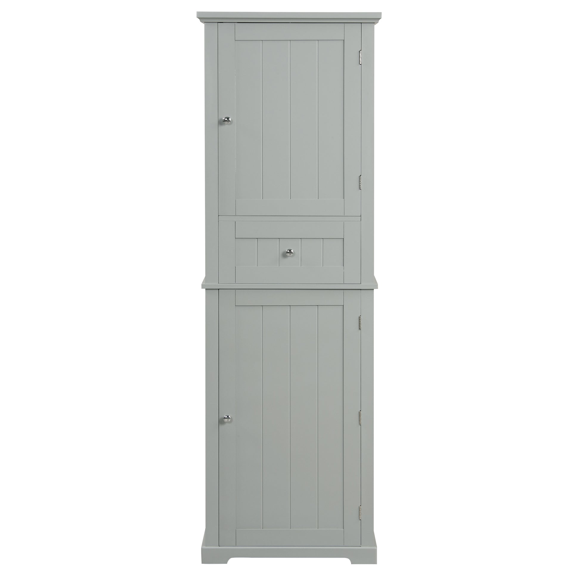 Tall Bathroom Storage Cabinet, Freestanding Storage Cabinet With Drawer And Adjustable Shelf, Mdf Board With Painted Finish, Grey Old Sku:Wf312727Aae Grey Mdf