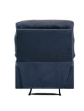 Blue Recliner With Pillow Top Arm Blue Manual Handle Metal Primary Living Space Tight Back Handle Pillow Top Arms Fabric Metal