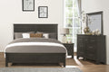 1Pc Charcoal Gray Finish 7 Drawers Dresser Transitional Style Wooden Bedroom Furniture Charcoal Grey Bedroom Transitional Wood