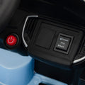 Maserati Ghibli Licensed 12V Kids Ride On Car, Battery Powered Electric Vehicle W 2.4G Remote Control, Led Lights, Mp3 Music, Usb, Horn, Children Age 3 6, Small, Light Blue And Black Black Blue Polypropylene