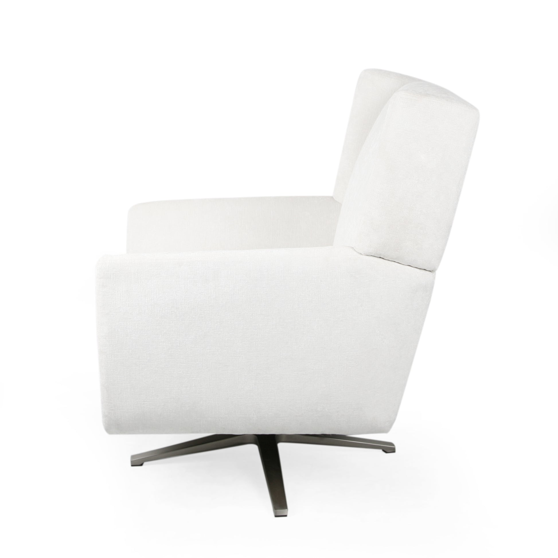 Swivel Chair Ivory Fabric