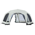 Outsunny 20 Person Camping Tent, Outdoor Cabin Tent Tent With 2 Doors, Screen Room, Family Dome Tent For Hiking, Backpacking, Traveling, Easy Set Up, Cream Cream White Steel