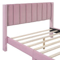 Full Size Storage Bed Velvet Upholstered Platform Bed With A Big Drawer Pink Old Sku:Wf296850Aah Full Pink Velvet