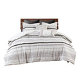 Cotton Printed Duvet Cover Set With Trims King Multicolor Cotton