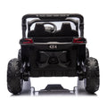 24V Two Seater Kids Ride On Utv W Parents Remote Control,Four Wheel Suspension,Slow Start,Large Wheel Design,Anti Collision Bar,Storage Space,Music,Usb,Bluetooth,Volume Control,Led Lights For Kids 3 . Black 100 149 Lbs Polypropylene