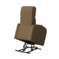The Chestnut Recliner Brown Polyester Power Remote Wood Soft Cushion Back Push Button Fiber Foam Pads Polyester