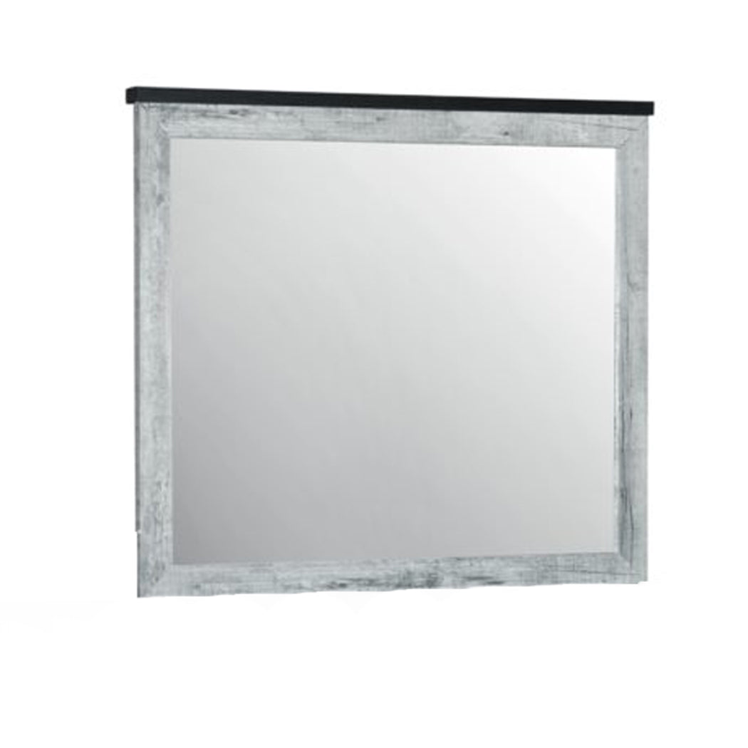 Kicks Grey Wash Mirror Gray Wash Solid Wood Mdf