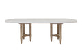 Triad Double Pedestal Dining Table With Leaf Sand Solid Wood Mdf