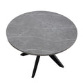 Amy Round Faux Marble Dining Table Gray Gray Wood