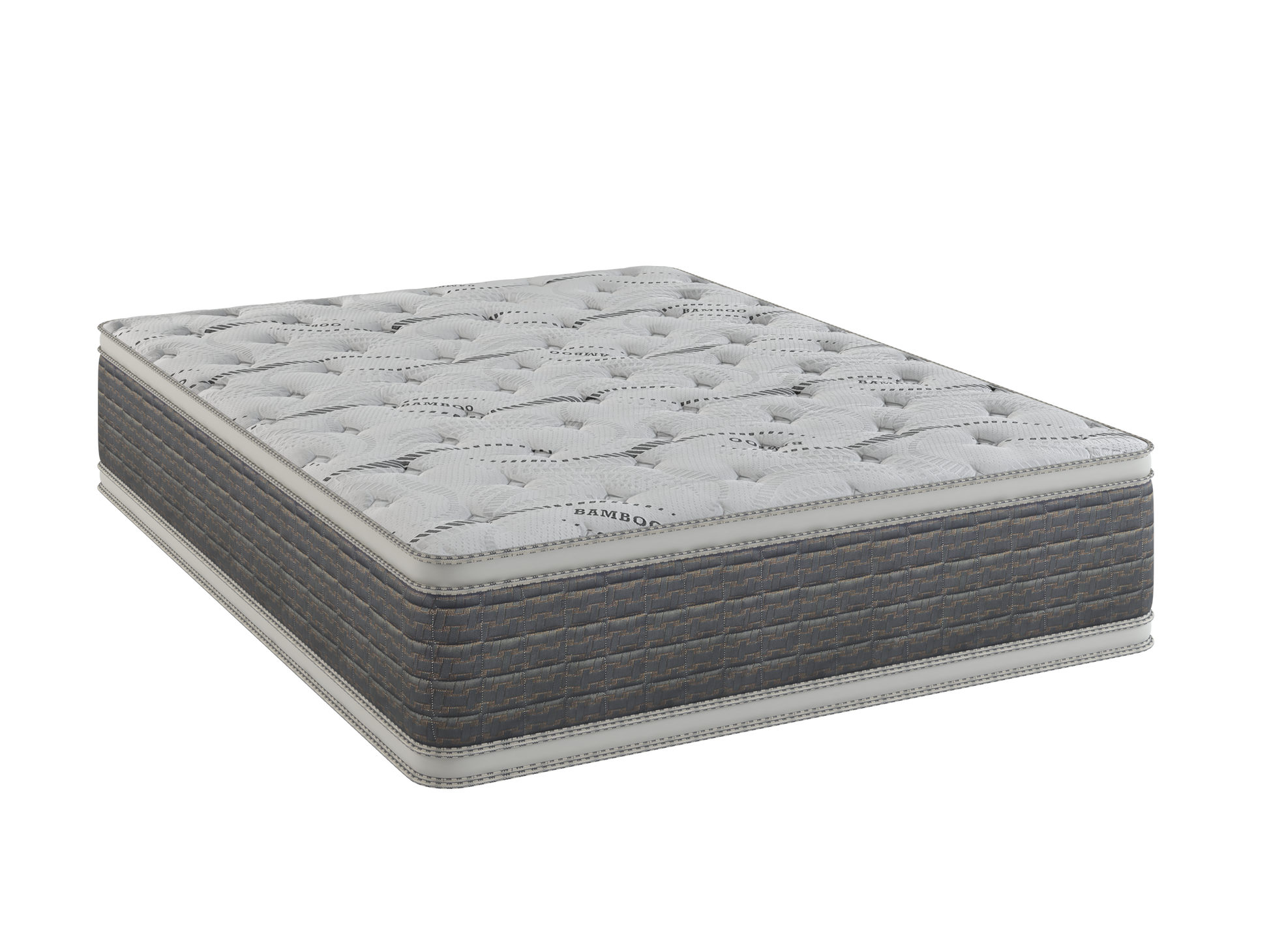 14.5" Dream Flextwo Sided Pillow Top Twin Xl Mattress White Gray Bamboo Foam Spring Twin Xl