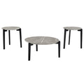 Living Room Coffee Table: Modern And Stylish 36 Inch Round Small Coffee Table, Imitation Marble Tabletop With Rubber Wood Solid Wood Legs, Wooden Coffee Table, Living Room, Office, Home Black Gray