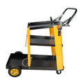 Multi Function 3 Tier Welding Cart. Gas Bottle And Accessory Storage.Welding Heavy Duty Cart For Tig Mig Welder And Plasma Cutter With Upgrade Handles And Increase Storage Space Tank Storage Yellow Black Garden & Outdoor Iron