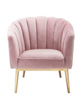 Blush Pink And Gold Tufted Accent Chair Pink Primary Living Space Wood Fabric