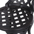 Bono Metal Bistro Set Black Aluminium