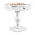 White Game Table With 2 Drawer White White Traditional Wood