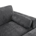 86.5''Chenille Sectional Sofa With Storage Pockets, 5 Seat U Shaped Sleeper Couch Set,2 Pic Free Combination,Convertible Sofa Bed With Ottoman For Living Room,Apartment,3 Colors Dark Grey Chenille 5 Seat