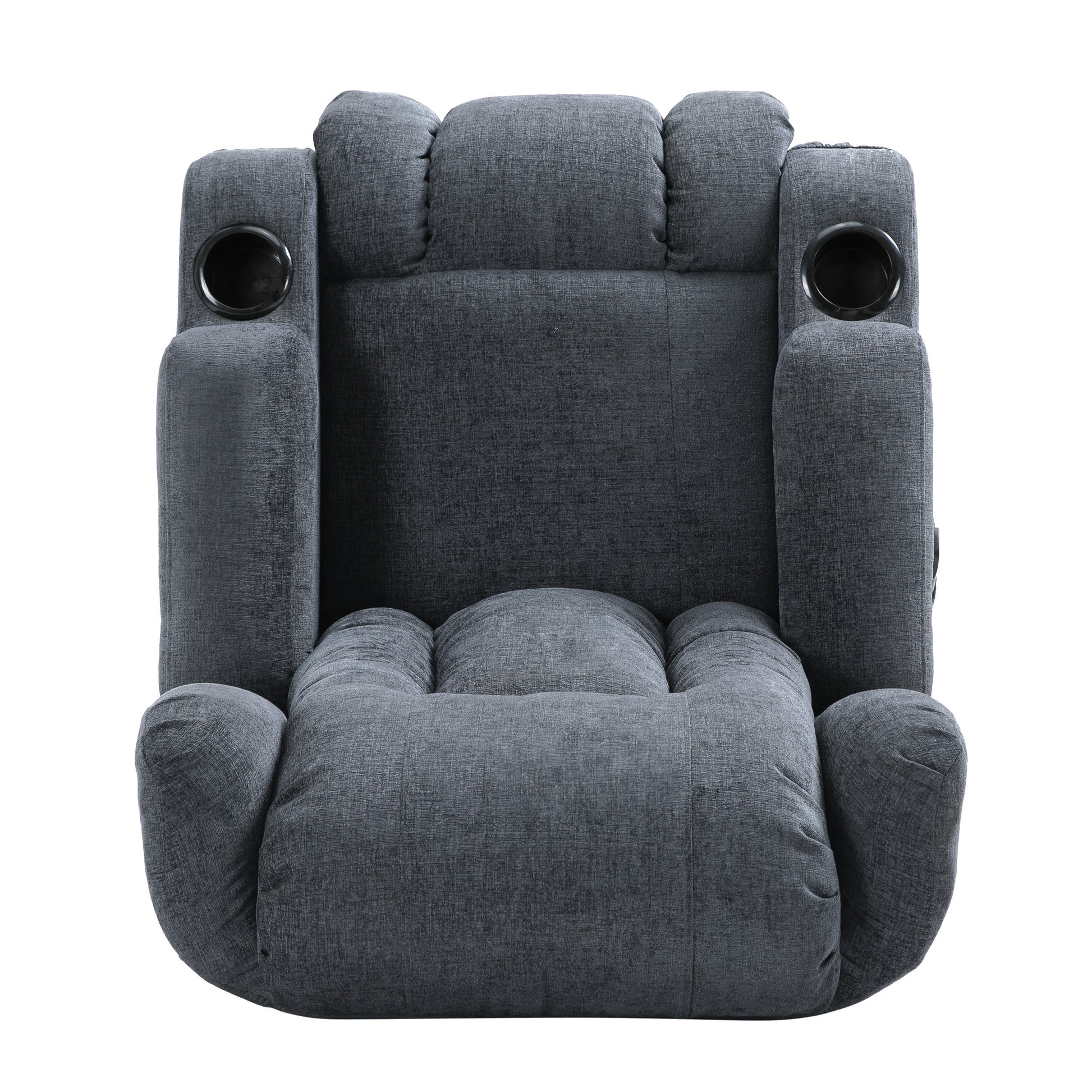 Massage Recliner Charcoal Fabric