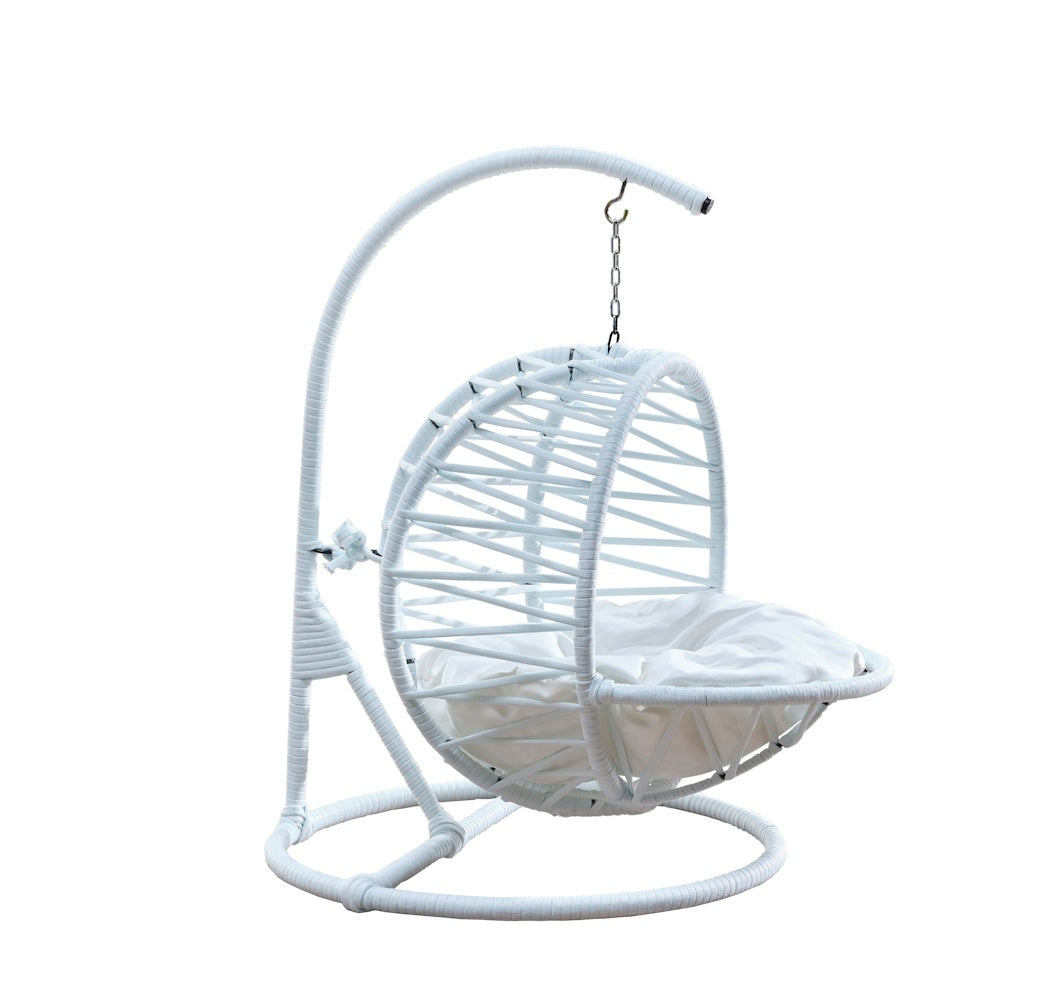 Hazelnut Cat Rocking Chair, White White Outdoor Use Contemporary Cat Medium 26 40 Lbs Foam Metal