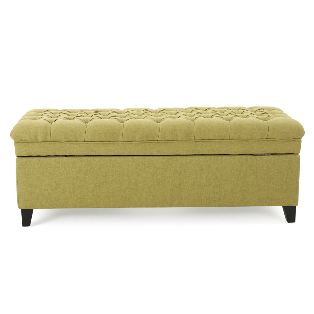 Juliana Storage Ottoman Green Fabric